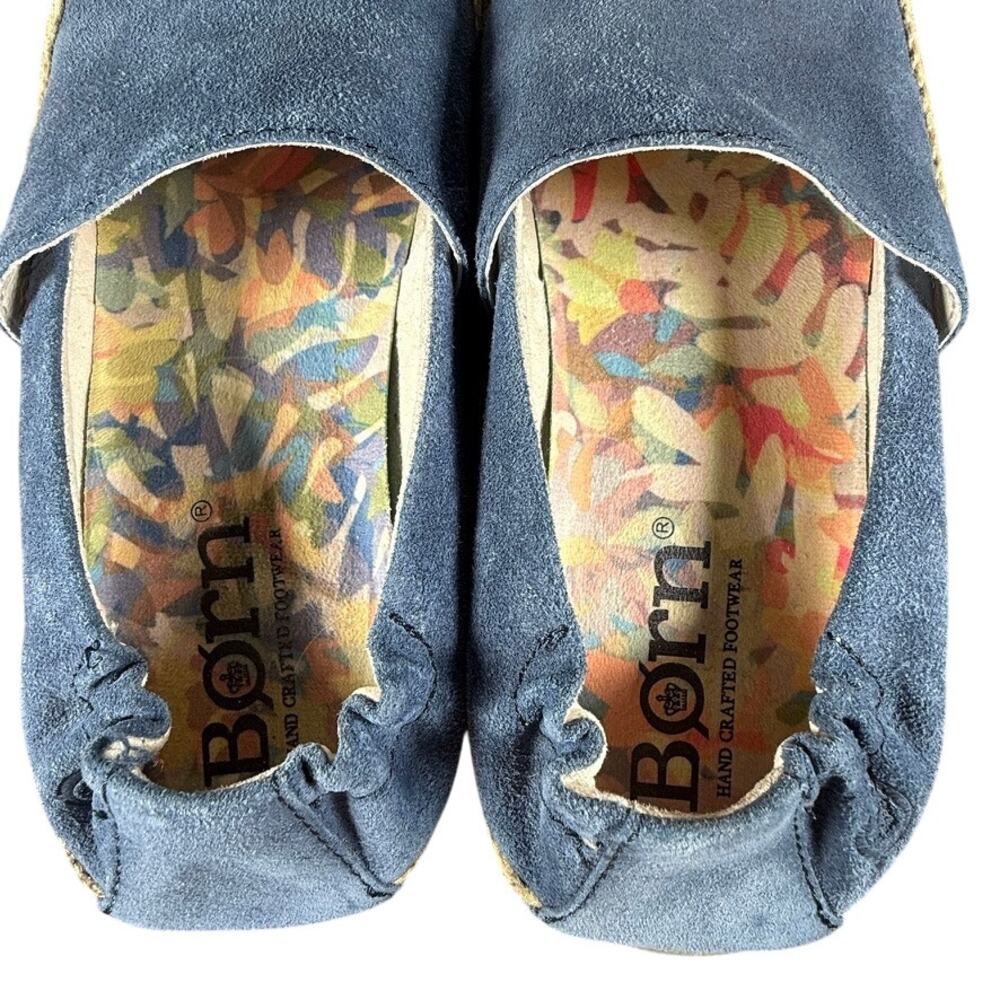 Born Castries Women's Blue Suede Espadrille Slip On Flats Shoes 6M - Picture 8 of 11